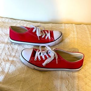 Red off brand converse
